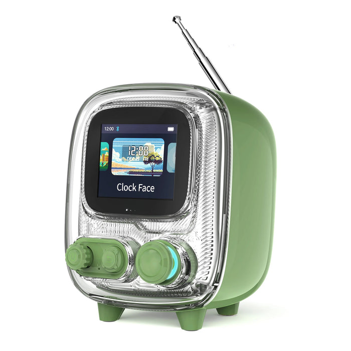 Retro Green Bluetooth Speaker with Subwoofer