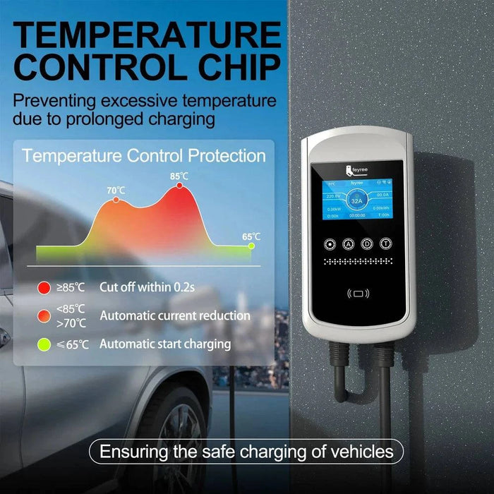 EV Charger Wall box 32A 50A 1-Phase, Smart APP Control Wall-Mounted Charging Station for Electric Vehicles (40A - 96KW - 1Phase)