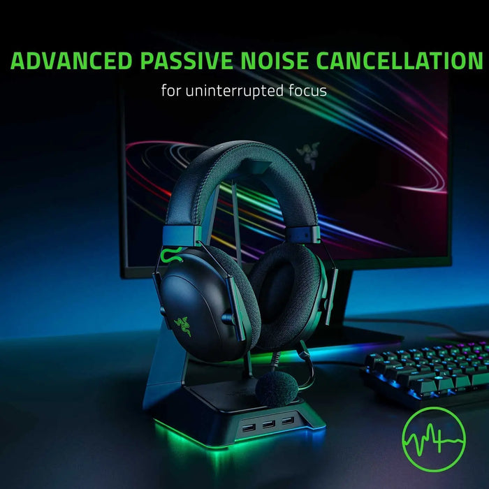 Wired Gaming Headset with USB Sound Card and Noise Cancellation, BlacksharkV2 USB