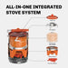Gas stove with high heat efficiency and fuel consumption reduction