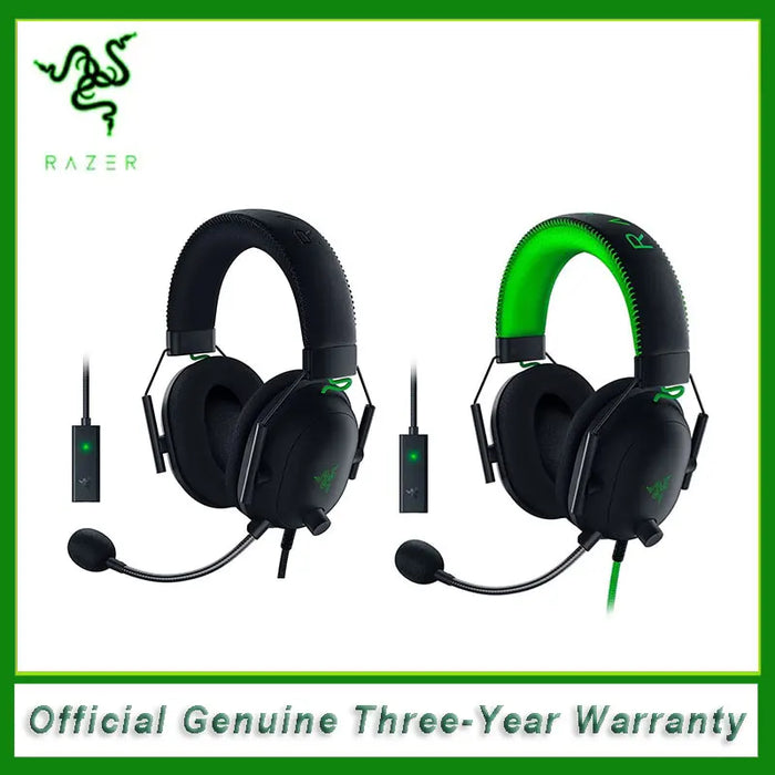 Wired Gaming Headset with USB Sound Card and Noise Cancellation, BlacksharkV2 USB