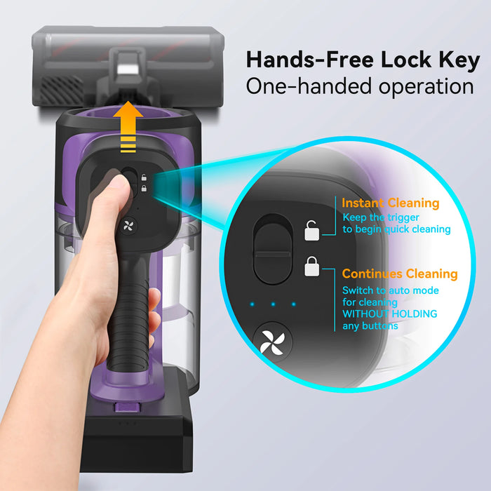 Versatile 6-in-1 design for cleaning floors, furniture, stairs, and more