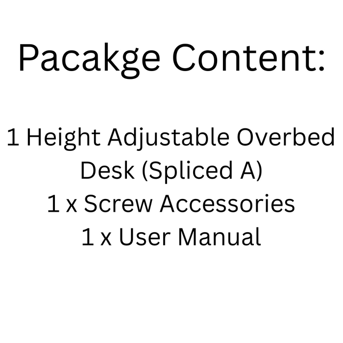 Adjustable Mobile Overbed Laptop Desk