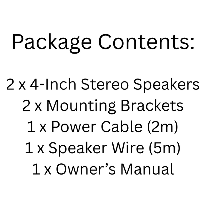 200W Waterproof Outdoor Wall Speakers with Mounting Brackets