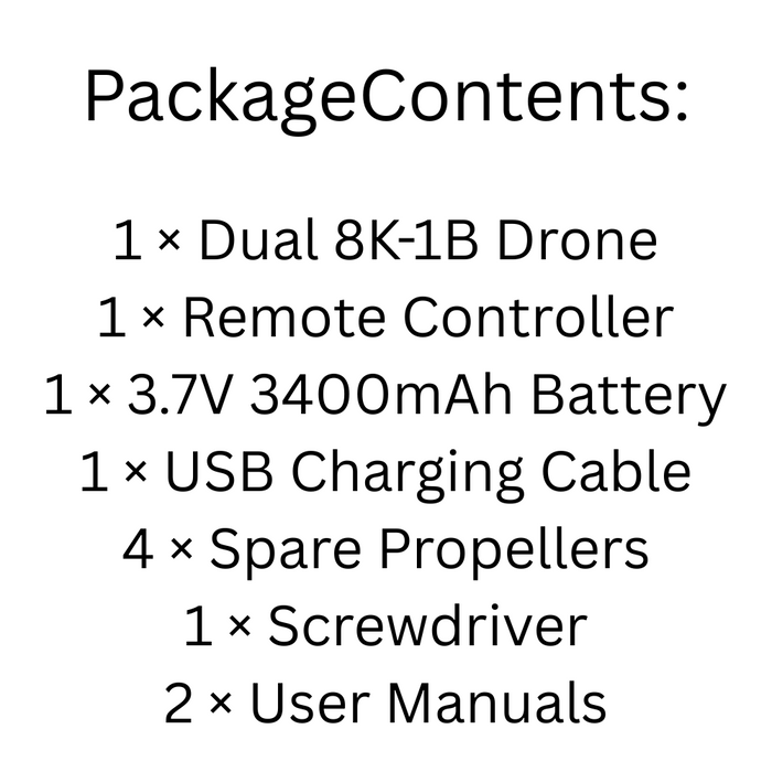 8K Dual Camera GPS Drone - Black