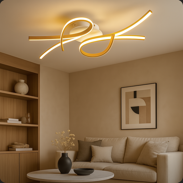 Smart Gold Dimmable LED Ceiling Light with Remote