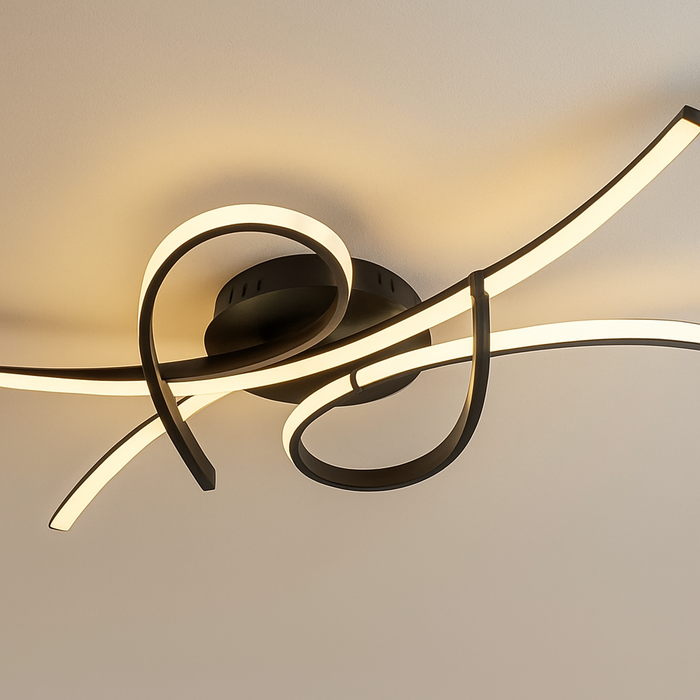 Large 100cm Black Smart LED Ceiling Light Dimmable