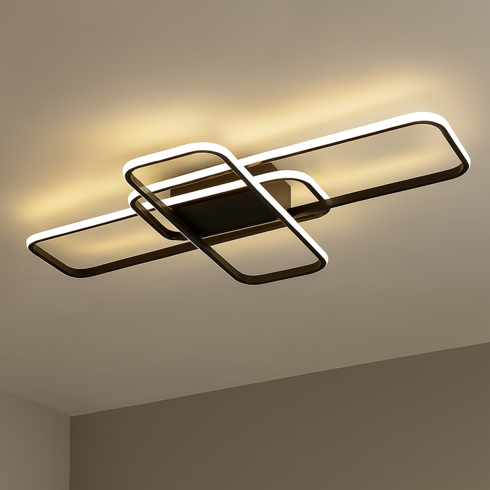 Dimmable Black LED Ceiling Lamp with App Control