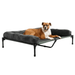Elevated Dog Bed with Sturdy Iron Frame and Cozy Bolster