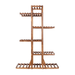 6-Tier Natural Pine Wood Plant Stand with Spacious Shelves for Displaying Indoor Plants