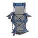 Outdoor Folding Camp Chair with Footrest Blue - Portable Bed Nap Chair for Camping, Fishing, Beach - FLUXA