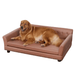 Premium waterproof pet sofa bed with faux fur and leathaire fabric cover