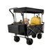 Robust Folding Wagon Cart with Adjustable Handle Bar and Removable Canopy - FLUXA