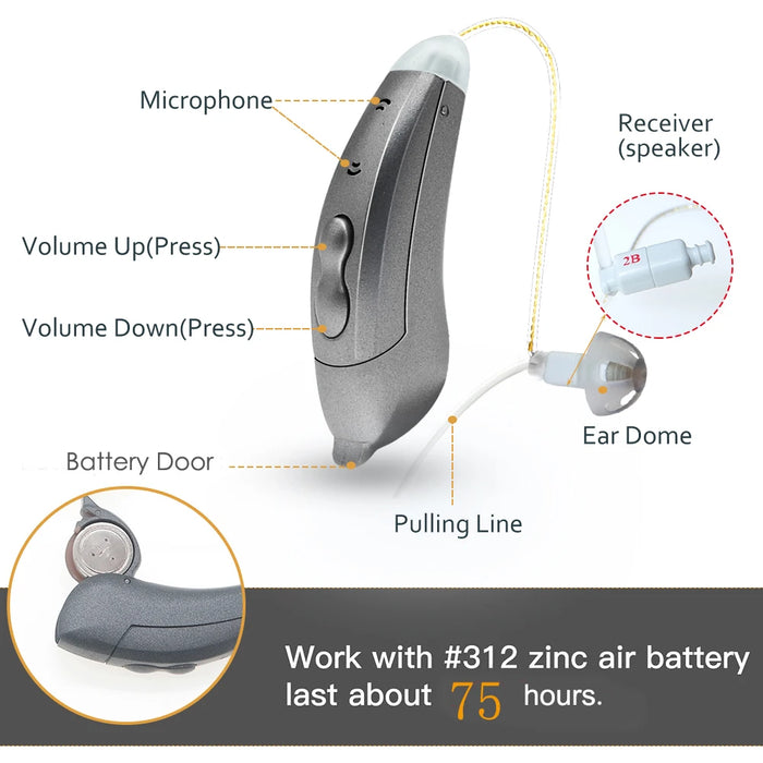 10-Channel Digital Hearing Aids with Bluetooth