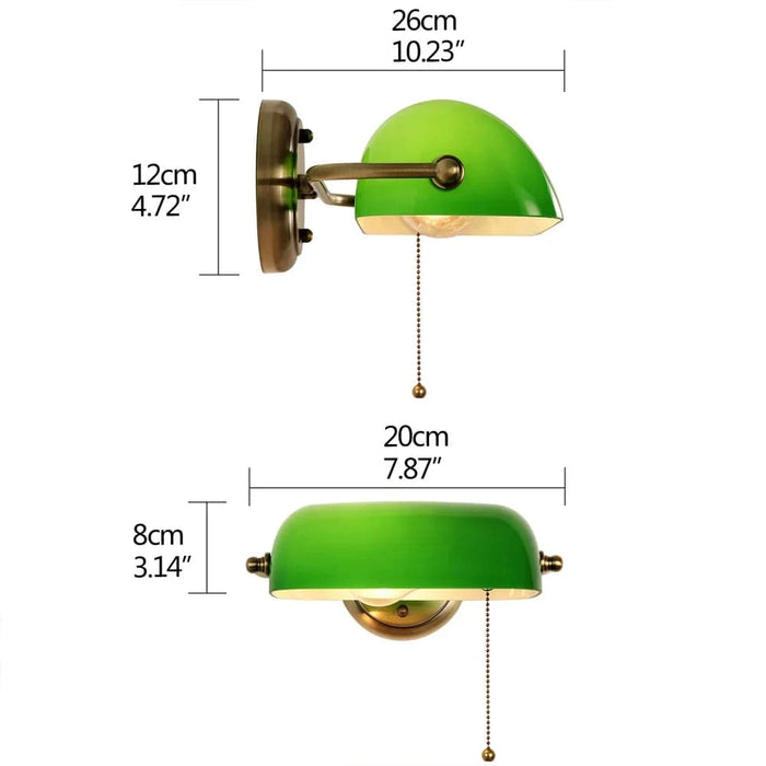 Vintage industrial wall lamp with LED bulb and adjustable arm