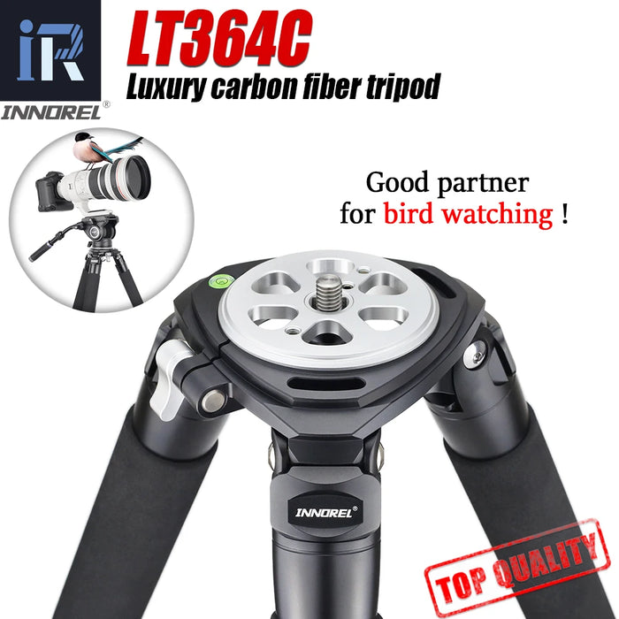 10-Layer Carbon Fiber Tripod, Heavy Duty, 4-Section Legs