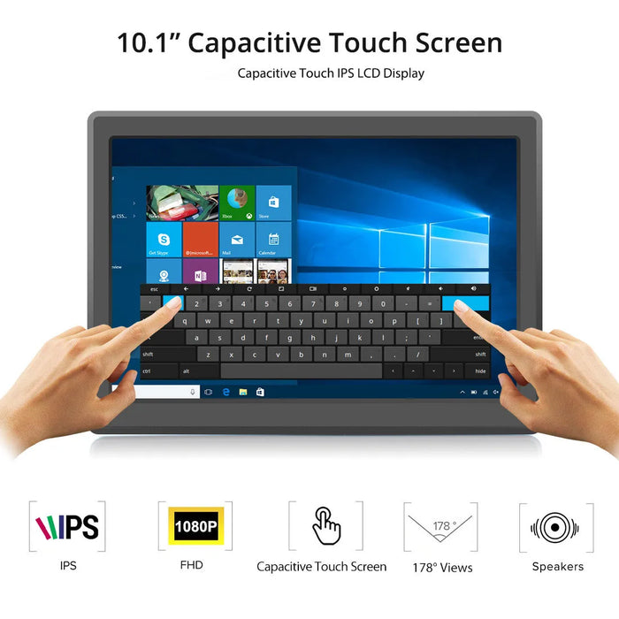 10.1" Portable Touchscreen Monitor 1080P IPS with HDMI & Speakers