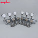 Package includes 6 guitar locking tuners, 6 ferrules, and 6 threaded bushings