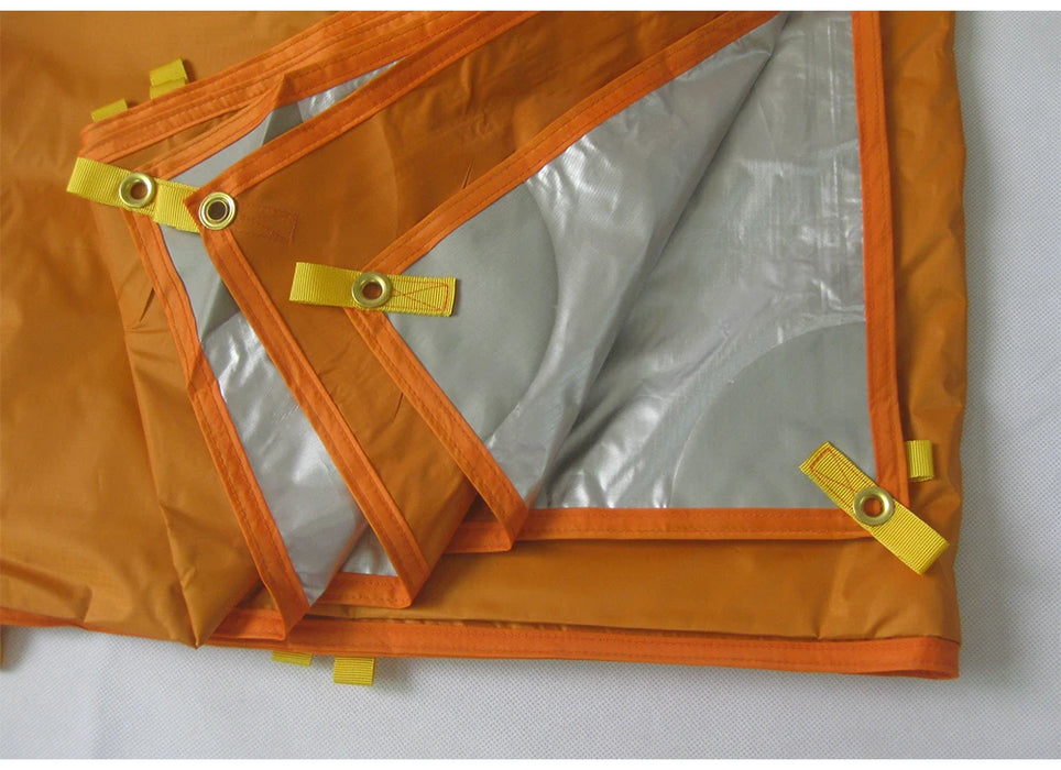 Orange Outdoor Awning with UV Protection 3x3m & Silver Coating