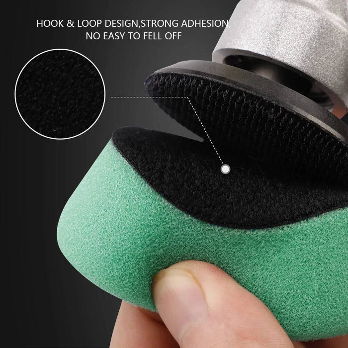 32Pcs T-Shape Car Detail Polishing Pads - Wool Buffing Pads for Car Polisher & Electric Drill (1 Set-M16 Thread) - FLUXA