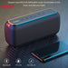 60W Portable Bluetooth Speaker in Black with TWS Function for Stereo Sound