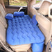 Blue inflatable travel mattress for car back seat cushion camping