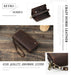  Men's leather clutch wallet with multiple compartments and phone pocket 