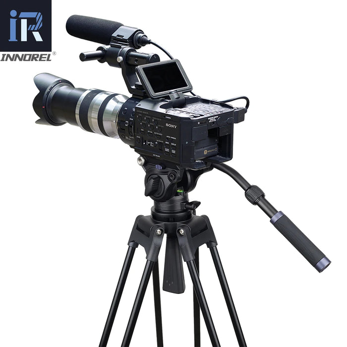 Aluminum Fluid Head Tripod for DSLR and Camcorders
