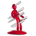 Innovative red humanoid knife holder rack made from durable stainless steel and PP materials