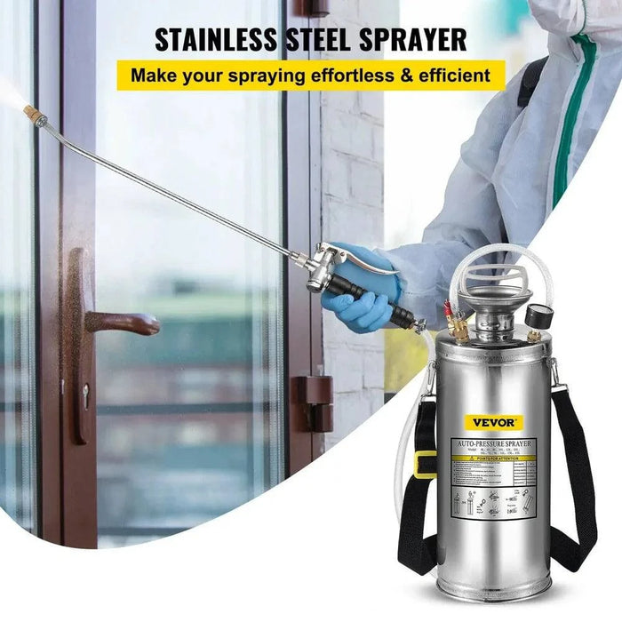 Hand Powered Stainless Steel Sprayer Pump for 8 Litres of Liquid agricultural and gardening use