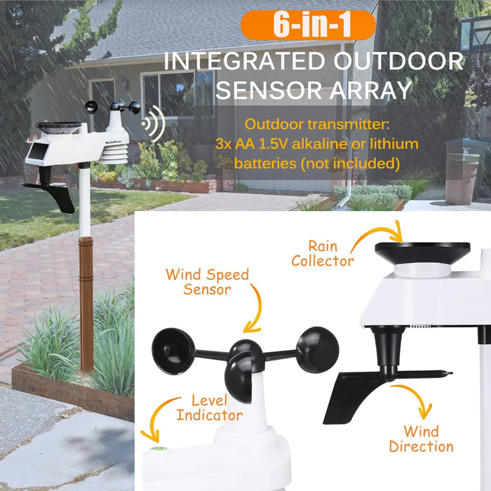 5-in-1 WiFi Weather Station with Outdoor Sensor