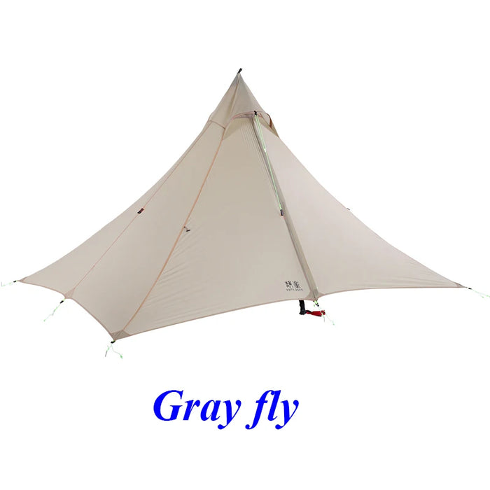 Gray Fly Outdoor Pyramid Tent Flysheet – 20D Silnylon, 2-Person