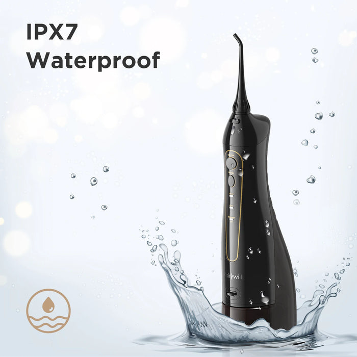 Cordless Water Dental Flosser Portable Oral Irrigator White IPX7 USB - Compact and convenient oral hygiene device for on-the-go use