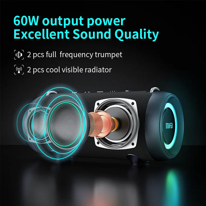 IPX8 Waterproof Bluetooth Speaker with Dynamic Lights