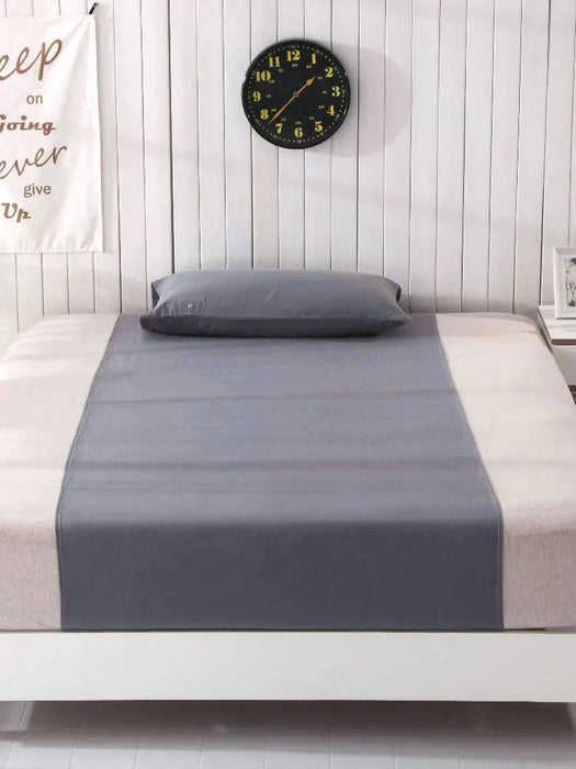 Grey Grounded Half Bed Sheet 90x260cm with Silver Antimicrobial Conductive Cord