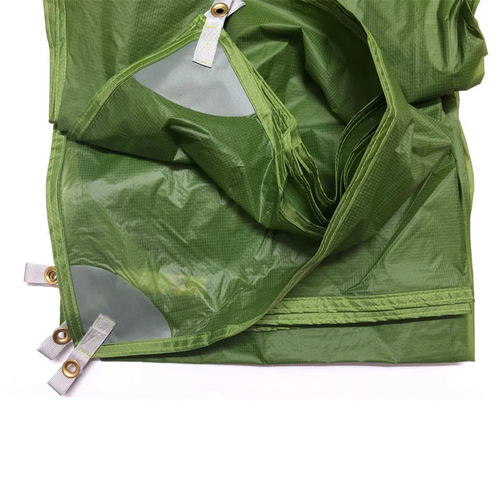 Outdoor 5x3M 15D Khaki Tarp – Portable, Durable, Waterproof Shelter