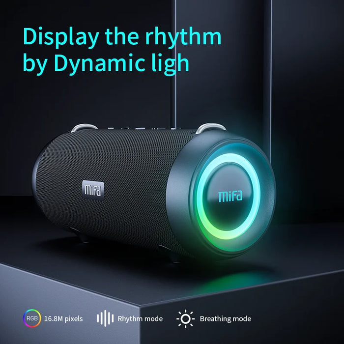 IPX8 Waterproof Bluetooth Speaker with Dynamic Lights