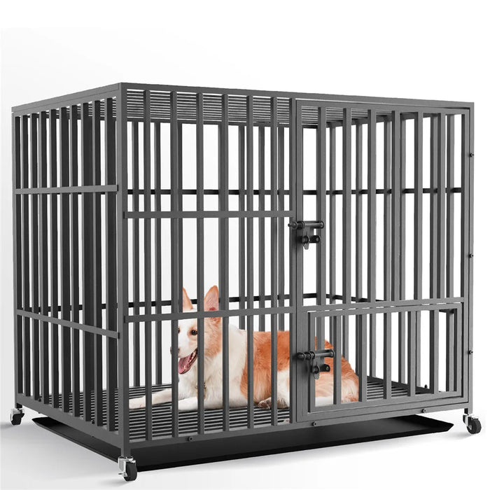 Sturdy Metal Dog Cage for Larger Breeds with Easy Assembly