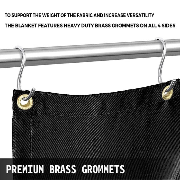 Features four premium brass grommets for easy securing and adjusting