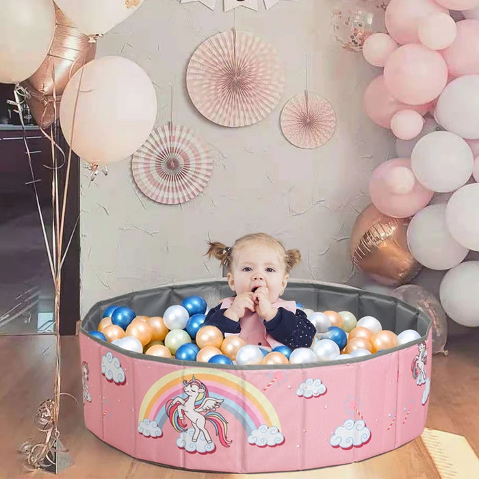 Portable Ball Pool for Kids Birthday Pink