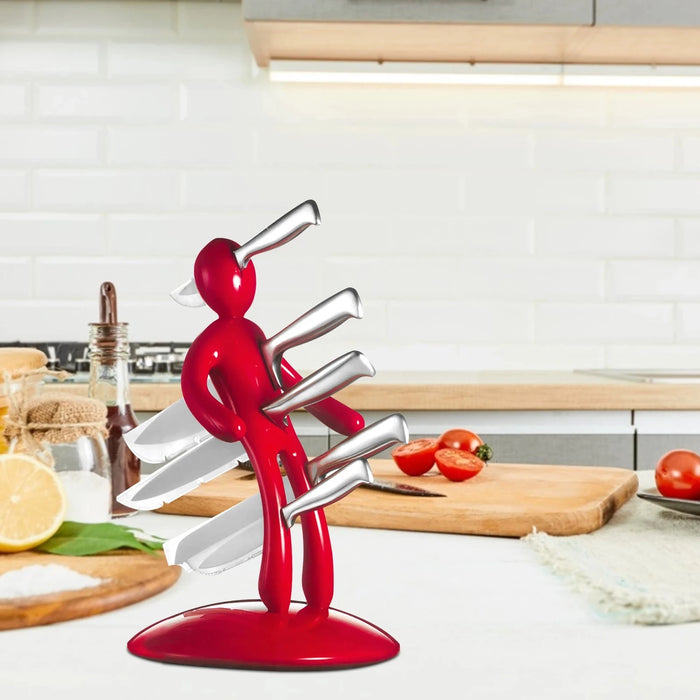 Space-saving knife holder designed for 5 types of knives, keeping your counter organized