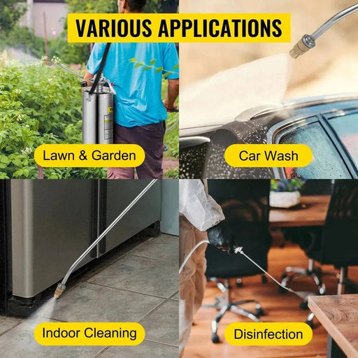 High-quality stainless steel construction with rust-resistant and durable design Ideal for indoor and outdoor spraying tasks