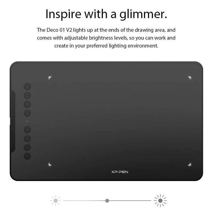25-Cm Drawing Tablet with 8 Shortcut Keys, Tilt Support, and 8192 Pressure Levels (01V2-Green) - FLUXA