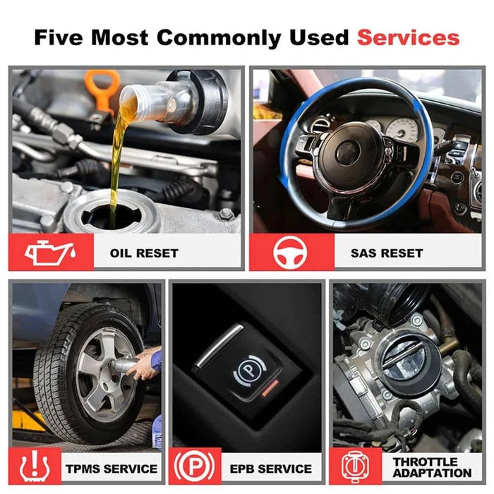 OBD2 Scanner Code Reader Diagnostic Tool with ABS, SRS, and TPMS Reset (CRP129X V20) with eight free reset services and lifetime software updates