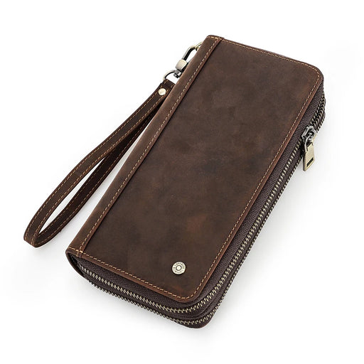  Classic vintage men's wallet with large capacity and convenient wrist strap