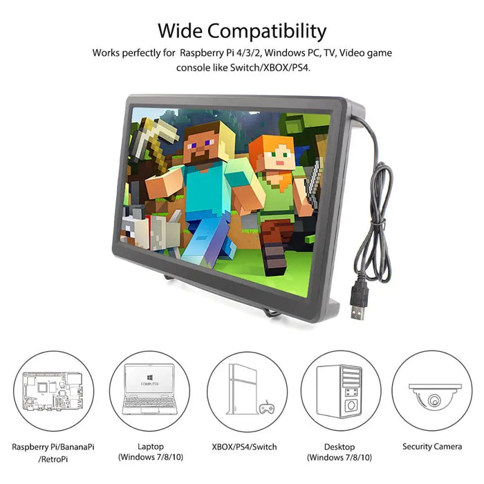 10.1" Portable Touchscreen Monitor 1080P IPS with HDMI & Speakers