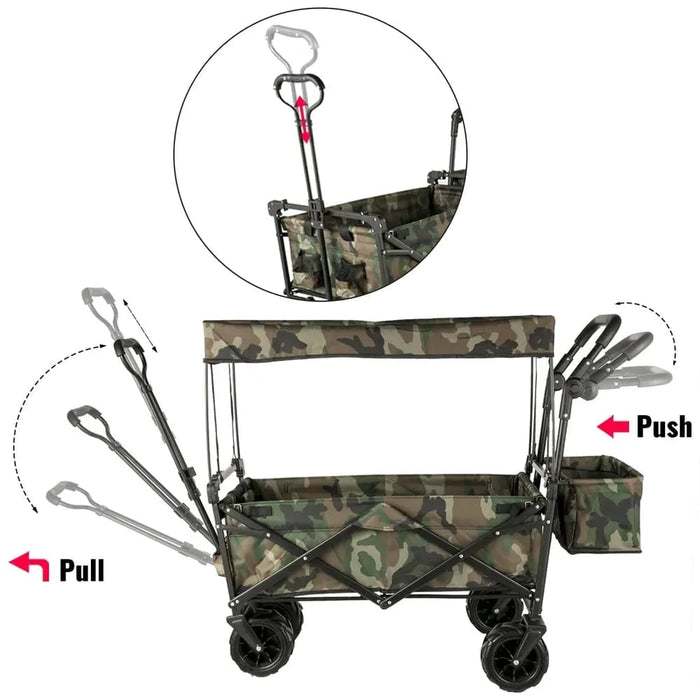 Multipurpose Utility Cart for Outdoor Adventures, Camping, and Gardening