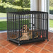 Extra-Large Dog Cage with Removable Plastic Tray for Easy Cleaning