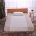 White half bed sheet with silver conductive cord for grounding therapy
