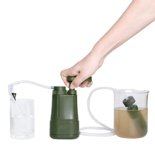 Compact and lightweight water filtration system for outdoor enthusiasts